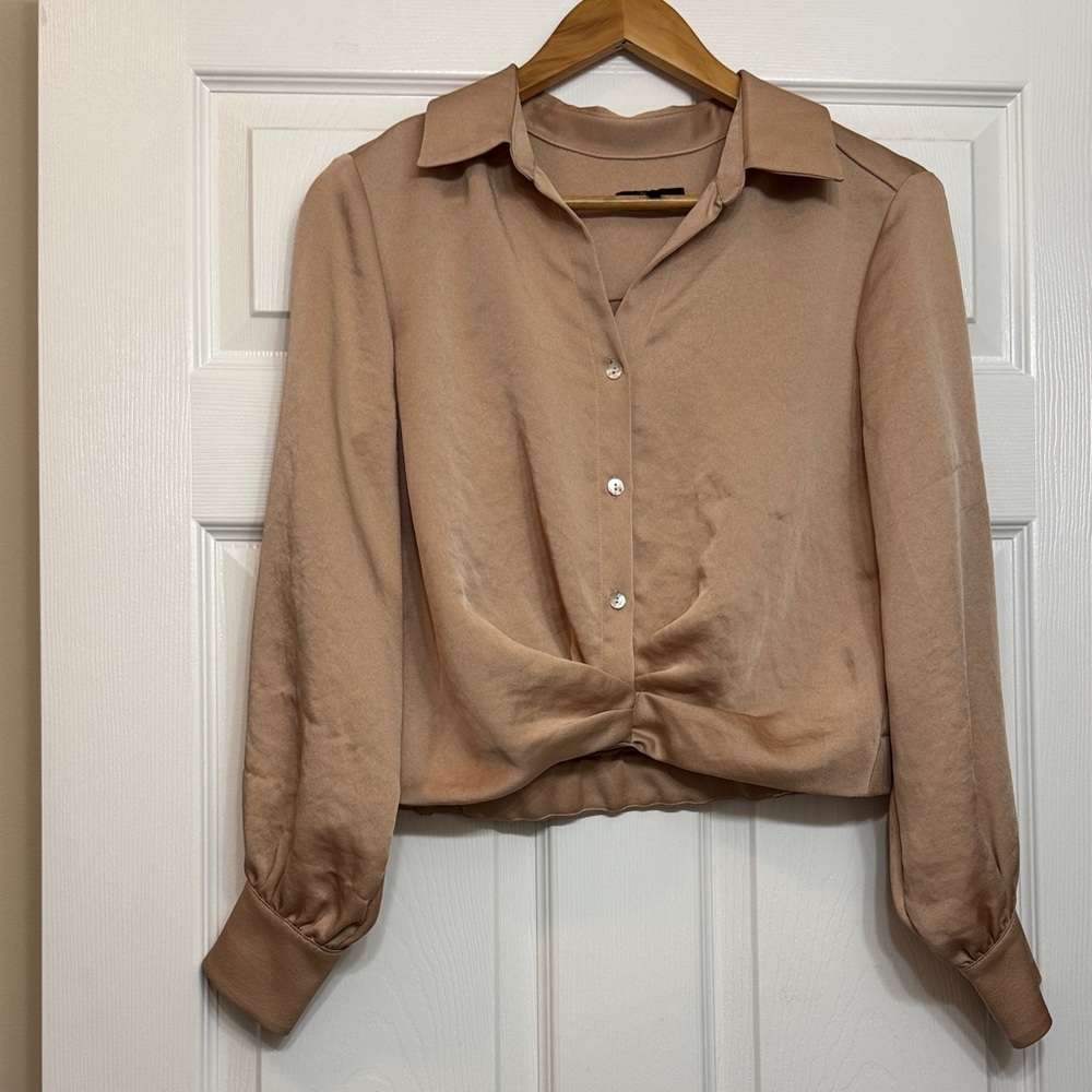 DREW Beige Blouse